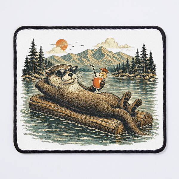 Item preview, Chill Otter Lake Vacation Adventure designed and sold by drawlinershop.