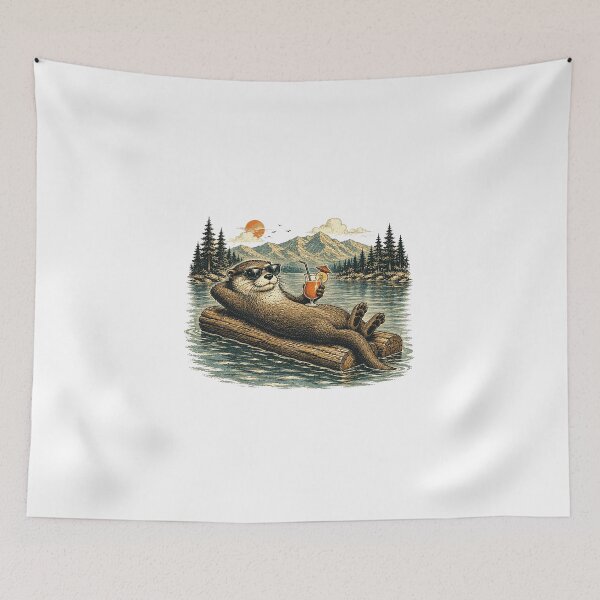 Item preview, Chill Otter Lake Vacation Adventure designed and sold by drawlinershop.