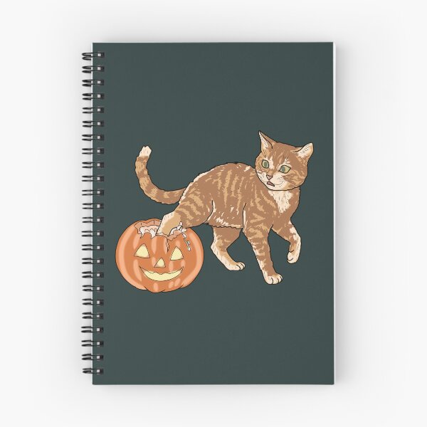 Item preview, Cat Stuck in Halloween Pumpkin, Whimsical Ginger Cat Autumn Art, Spooky Season Pet Illustration designed and sold by LeshanArt.