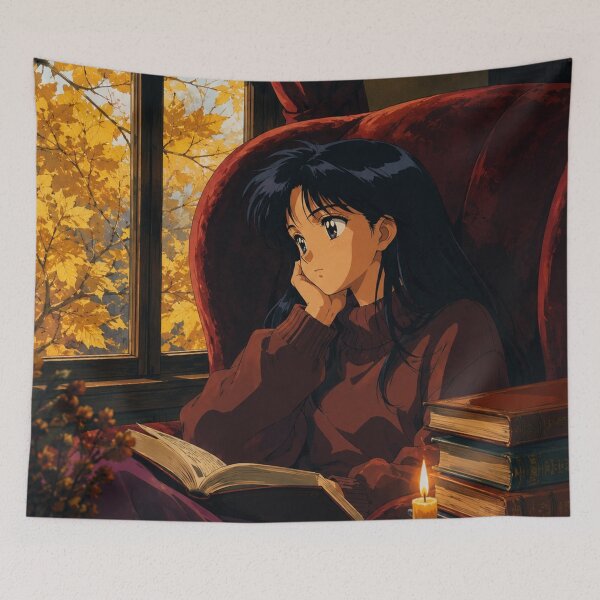 Item preview, Lofi Study Girl: Autumn Library designed and sold by bapupa.