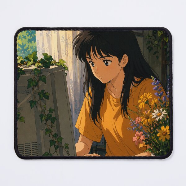 Item preview, Lofi Study Girl: Botanical Desk designed and sold by bapupa.