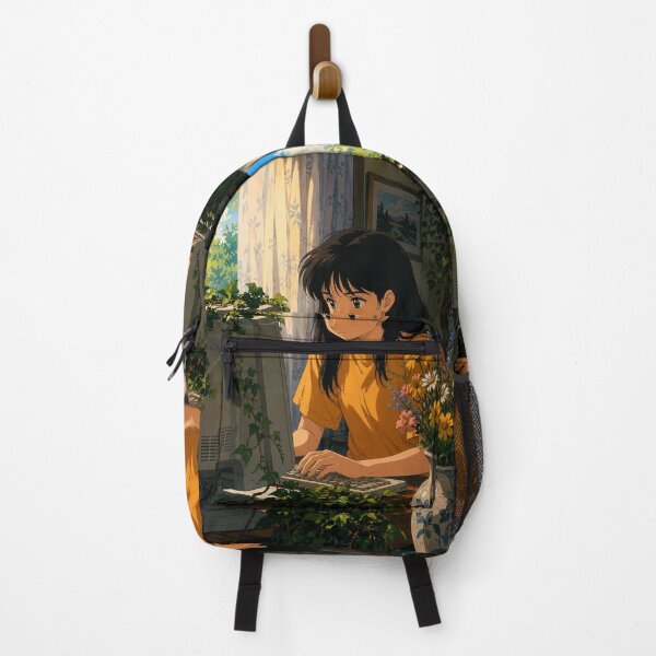 Item preview, Lofi Study Girl: Botanical Desk designed and sold by bapupa.