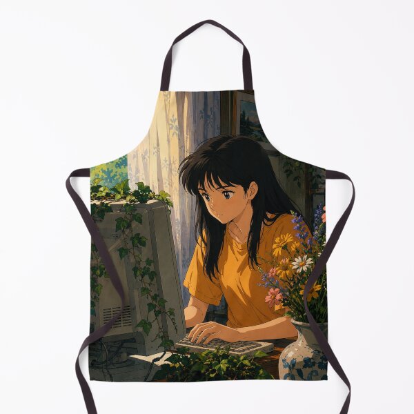 Item preview, Lofi Study Girl: Botanical Desk designed and sold by bapupa.