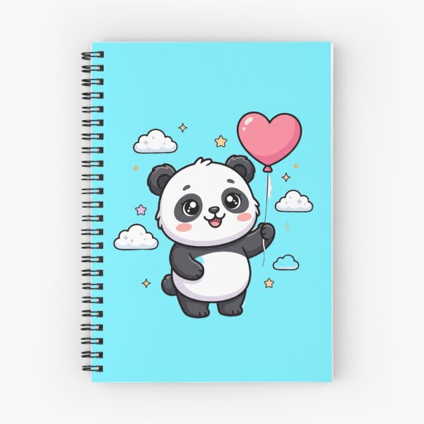 Item preview, Cute Kawaii Baby Panda with Heart Balloon Sticker — Sweet Bear Illustration designed and sold by Tinydoodlenest .