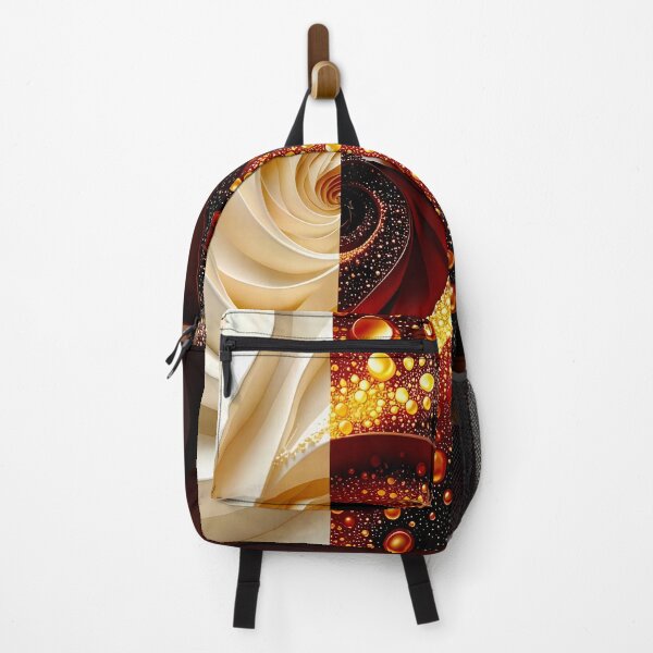 Item preview, Dual Spiral Abstractions in Chocolate and Gold designed and sold by Vicky Brago-Mitchell®.