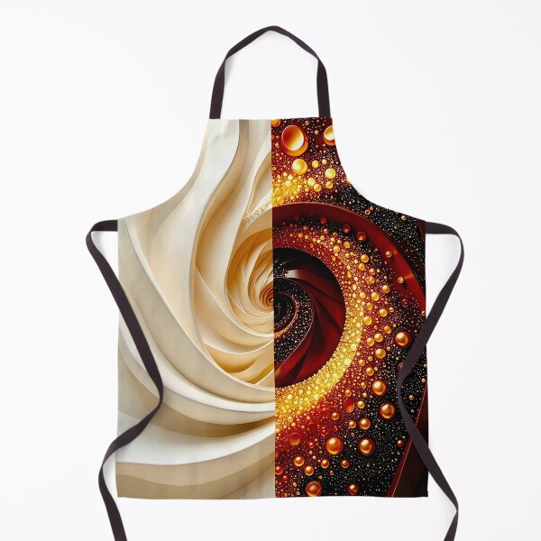 Item preview, Dual Spiral Abstractions in Chocolate and Gold designed and sold by Vicky Brago-Mitchell®.