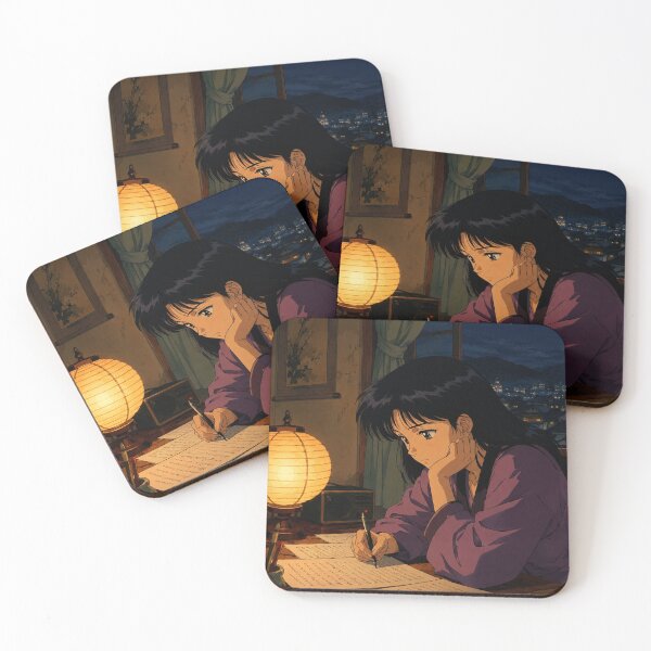 Item preview, Lofi Study Girl: Midnight Lantern Glow designed and sold by bapupa.