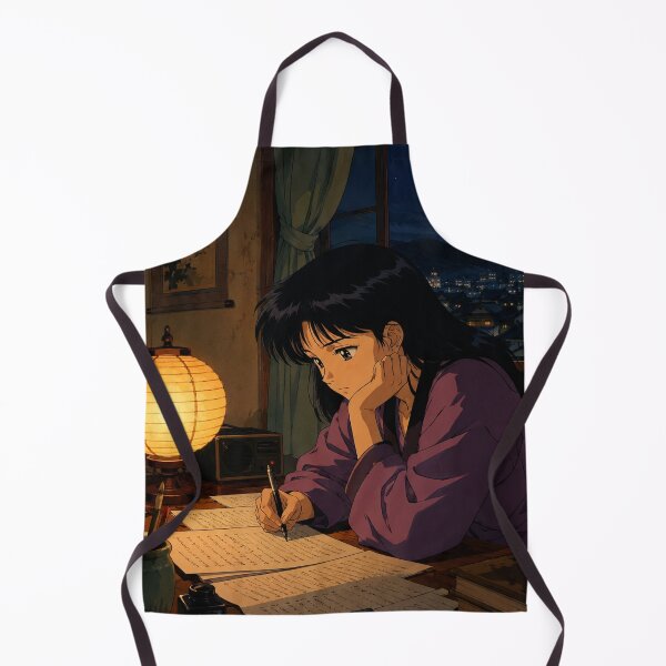 Item preview, Lofi Study Girl: Midnight Lantern Glow designed and sold by bapupa.