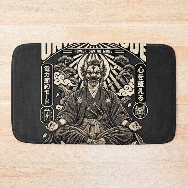 Item preview, Zen Wolf Samurai - UNWIND MODE Power Saving Japanese Streetwear designed and sold by BRTHRCNK01.