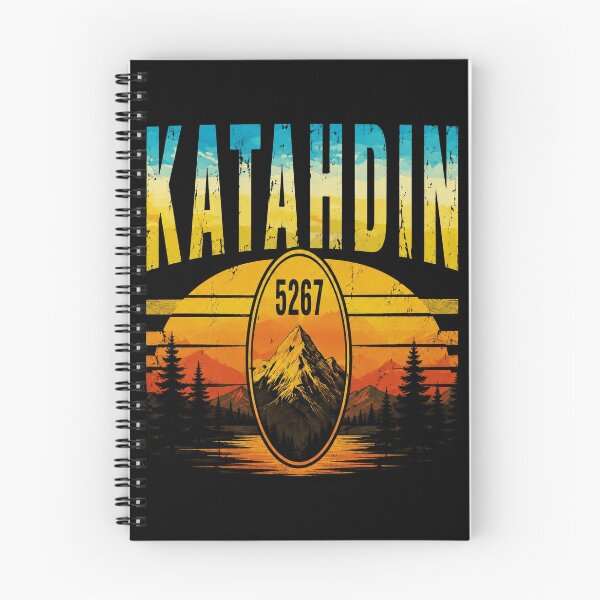 Item preview, Vintage Katahdin Mountain Maine Sunset Hiking Climbing Retro designed and sold by Michaeltien.