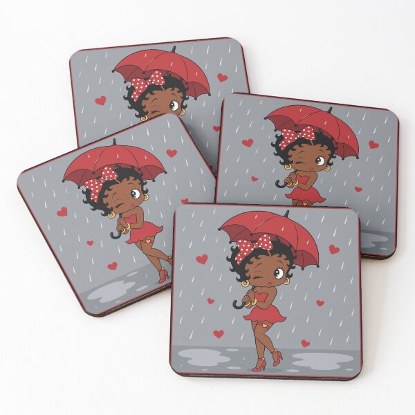 Item preview, Vintage Betty Boop Rainy Day Heart Rain designed and sold by BrownHorse90s.