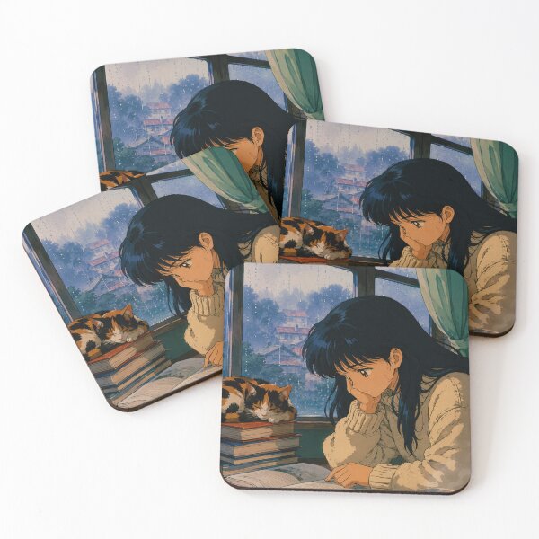 Item preview, Lofi Study Girl: Rainy Window Nook designed and sold by bapupa.