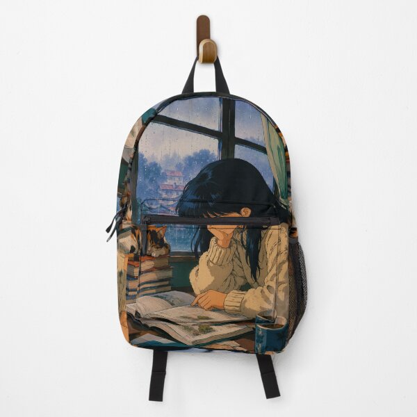 Item preview, Lofi Study Girl: Rainy Window Nook designed and sold by bapupa.