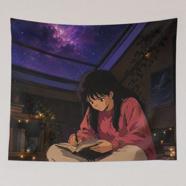 Item preview, Lofi Study Girl: Starlit Attic designed and sold by bapupa.