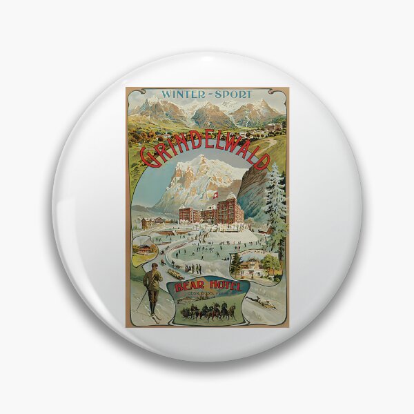 Item preview, Vintage Grindelwald Swiss Winter Sport Travel Advert designed and sold by shopbyjnb.