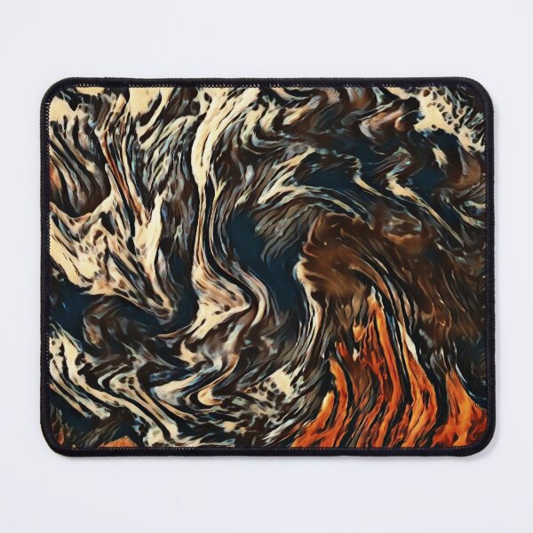 Item preview, Ember Tide – Fiery Black and Orange Abstract designed and sold by Absractshop4942.