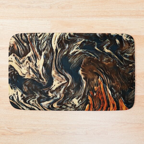 Item preview, Ember Tide – Fiery Black and Orange Abstract designed and sold by Absractshop4942.