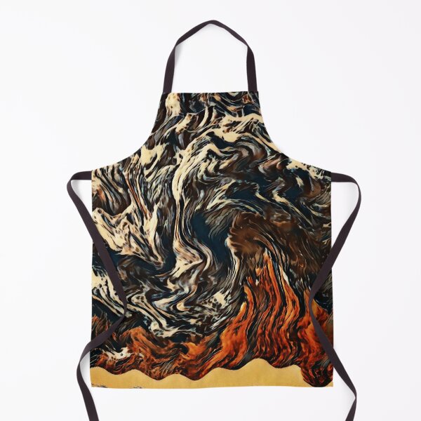 Item preview, Ember Tide – Fiery Black and Orange Abstract designed and sold by Absractshop4942.