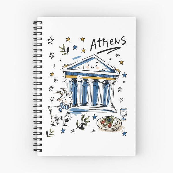 Item preview, Cute Parthenon Athens Doodle Art v2 designed and sold by RamyGallery.
