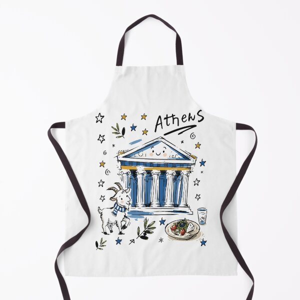 Item preview, Cute Parthenon Athens Doodle Art v2 designed and sold by RamyGallery.