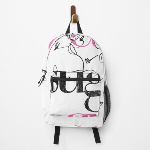 Item preview, Pink And White Modernist Doodle Typography designed and sold by Thought Creator.
