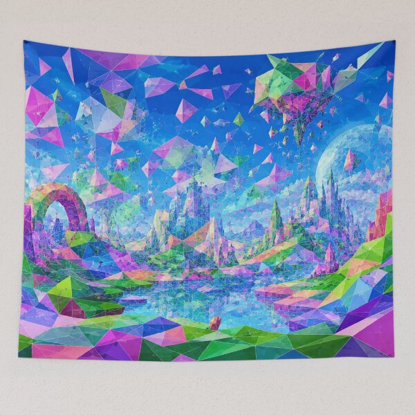 Item preview, Shimmering polygonal dreamscape designed and sold by Sigtrix.