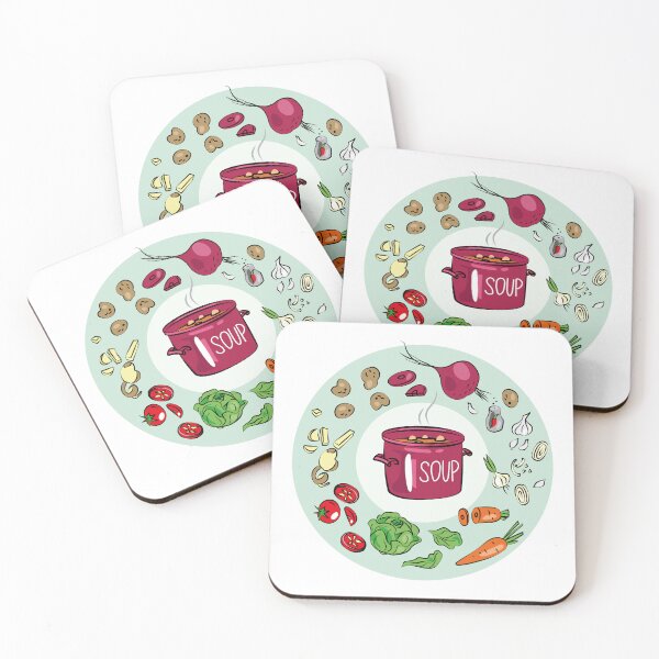 Item preview, Illustrated Vegetable Soup Recipe designed and sold by Ekaterina  Biserova.