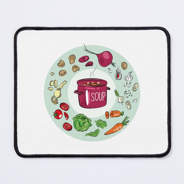 Item preview, Illustrated Vegetable Soup Recipe designed and sold by Ekaterina  Biserova.