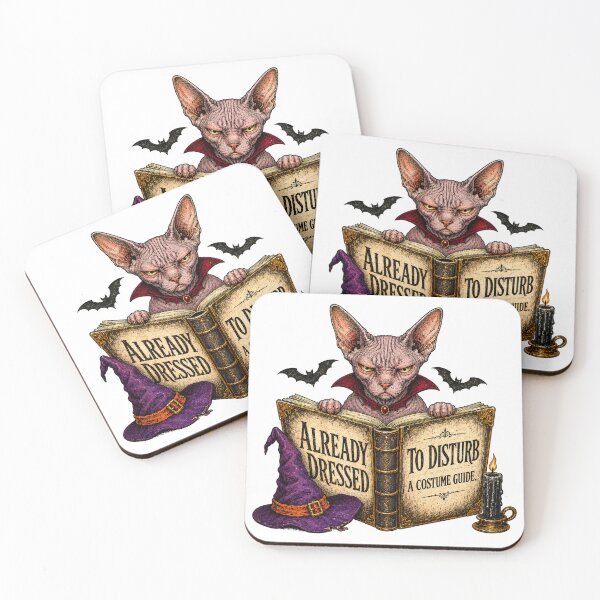 Item preview, Funny Vintage Sphynx Vampire Halloween Cat Costume designed and sold by Gentlestate.