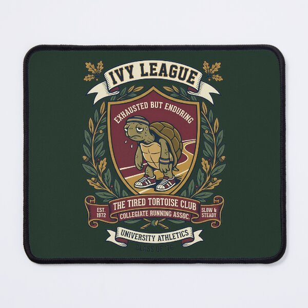 Item preview, Procrastination Running Club Vintage Collegiate Campus Crest designed and sold by DripCultureLab.