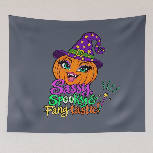 Item preview, Sassy, Spooky & Fang-tastic! – Cute Vampire Pumpkin Halloween Shirt designed and sold by Aimetoi.