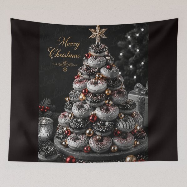 Item preview, Merry Christmas -  Donut Tree Selective color  designed and sold by LuluLeb.