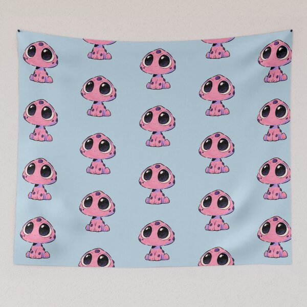 Item preview, Cute Pink Kawaii Alien Mushroom Creature designed and sold by jianina-alondra.