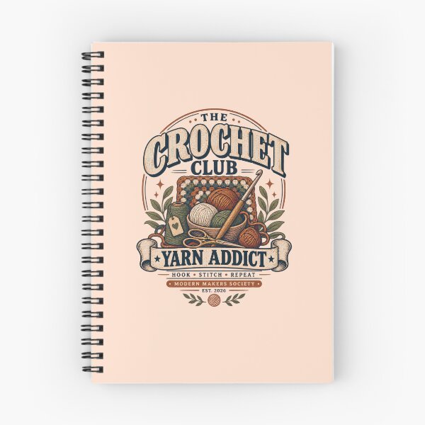 Item preview, The Crochet Club Yarn Addict Vintage Crochet Craft Badge designed and sold by KakangMudi.