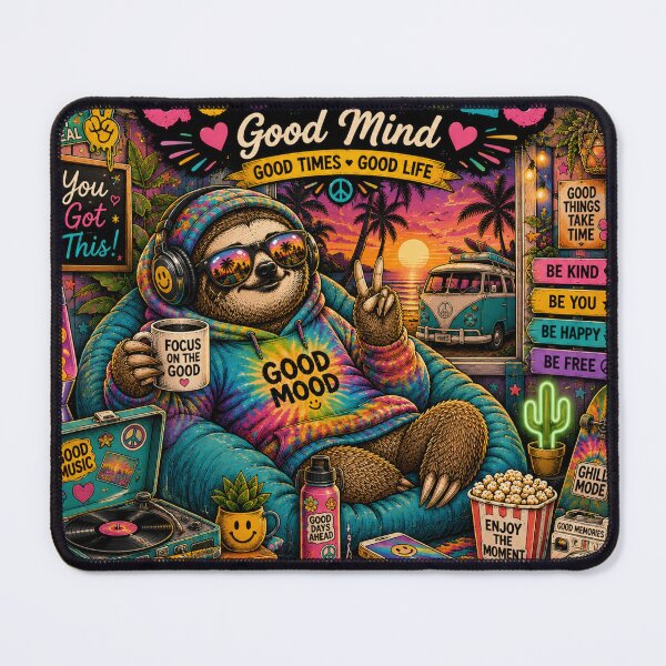 Item preview, Good Vibes Good Mind – Colorful Sloth Chill Life designed and sold by Molli98.