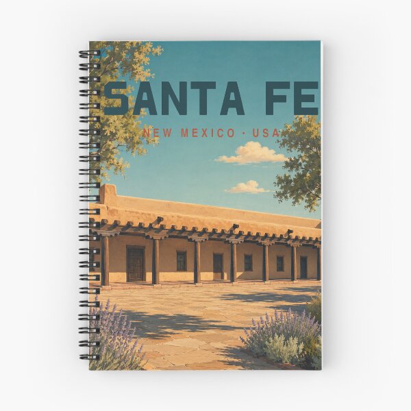 Item preview, Santa Fe New Mexico Vintage Travel Poster designed and sold by PopChaosStudio.