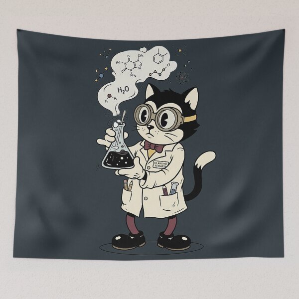 Item preview, Chemistry Cat Lab Scientist Caffeine Molecule STEM Student designed and sold by DripCultureLab.