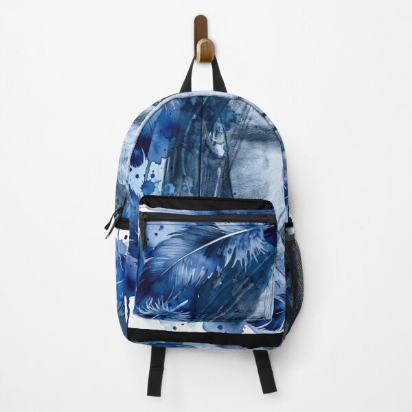 Item preview, Blue Tribal Spirit - Deep Watercolor Feather Art designed and sold by MAISON SYLVIE.