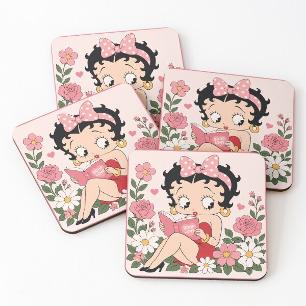 Item preview, Betty Boop Reading Love Book Floral Garden designed and sold by BrownHorse90s.