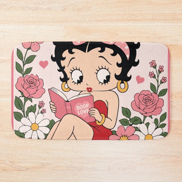Item preview, Betty Boop Reading Love Book Floral Garden designed and sold by BrownHorse90s.