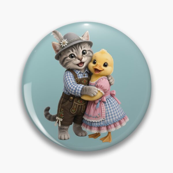 Item preview, Bavarian Kitten and Duckling – Cheeky Traditional Costume Enthusiasts designed and sold by design-rebell.
