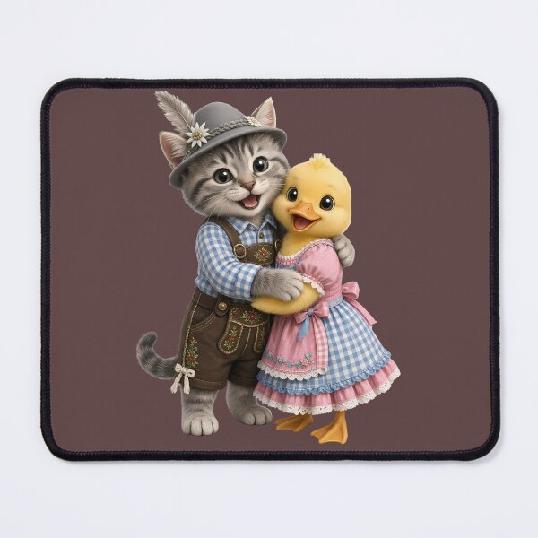 Item preview, Bavarian Kitten and Duckling – Cheeky Traditional Costume Enthusiasts designed and sold by design-rebell.