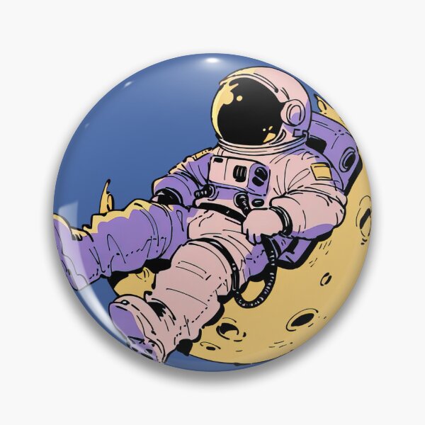 Item preview, Astronaut Sitting on Moon Space Illustration designed and sold by jianina-alondra.