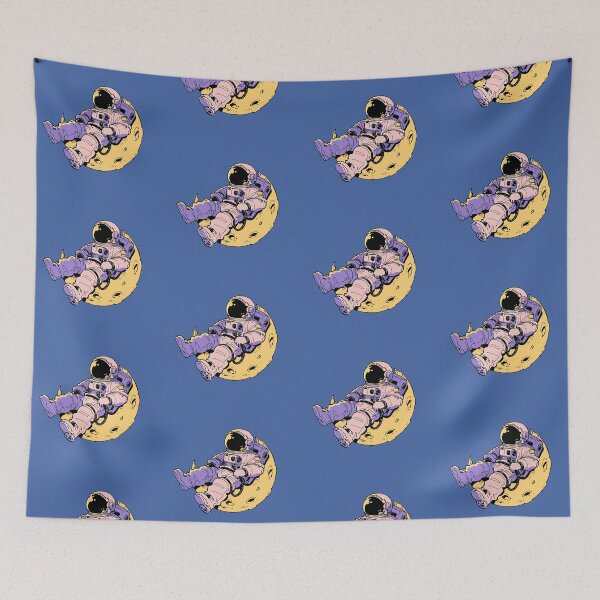 Item preview, Astronaut Sitting on Moon Space Illustration designed and sold by jianina-alondra.