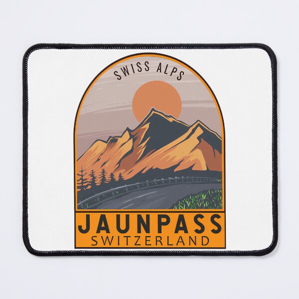 Item preview, Jaun Pass Switzerland Retro Travel Emblem designed and sold by shopbyjnb.