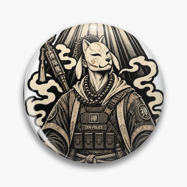 Item preview, Zen Police Kitsune - MEDITATION MODE Japanese Streetwear Meditation designed and sold by BRTHRCNK01.