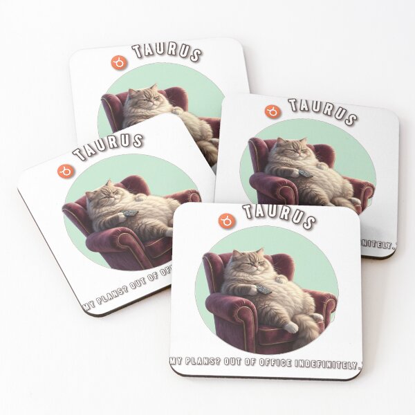 Item preview, Funny Taurus Cat Lazy Zodiac Sarcastic Astrology designed and sold by Addy77shop.