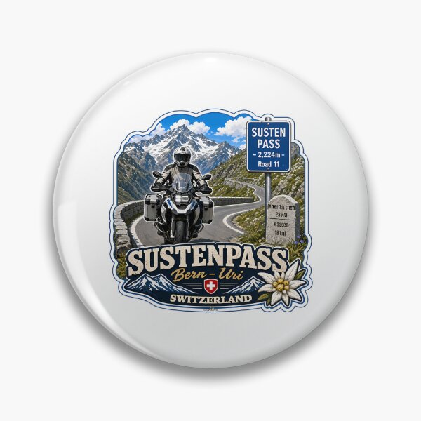 Artikelvorschau, Sustenpass Sustenpass Schweiz Suisse Schweiz Motorradaufkleber T-Shirt 07 entworfen und verkauft von shopbyjnb.