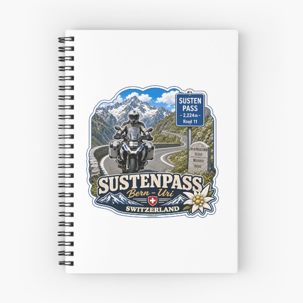 Item preview, Susten Pass Sustenpass Switzerland Suisse Schweiz Motorcycle Sticker Tshirt 07 designed and sold by shopbyjnb.