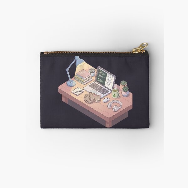 Item preview, Cozy Isometric Lo-Fi Dorm Desk Late Night Study Setup designed and sold by DripCultureLab.